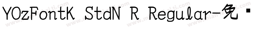 YOzFontK StdN R Regular字体转换
